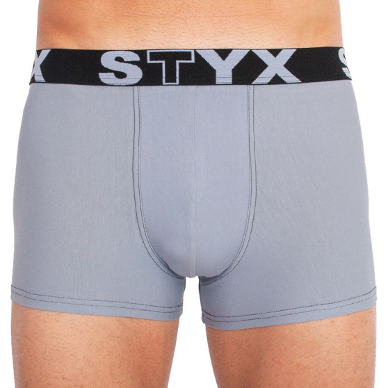 Boxers para homem Styx desporto elástico superdimensionado cinzento claro (R1067)