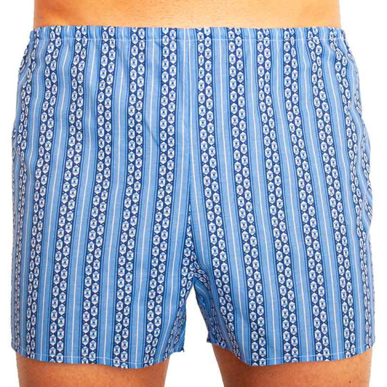 Boxers clássicos para homem Foltýn hexágono azul