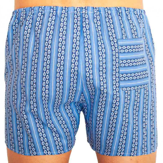 Boxers clássicos para homem Foltýn hexágono azul