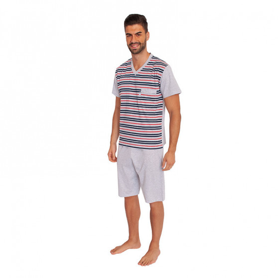 Pijama para homem Foltýn superdimensionado cinzento (FPKN8)