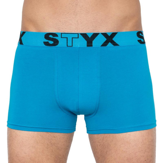 Boxers para homem Styx desporto elástico superdimensionado azul claro (R969)