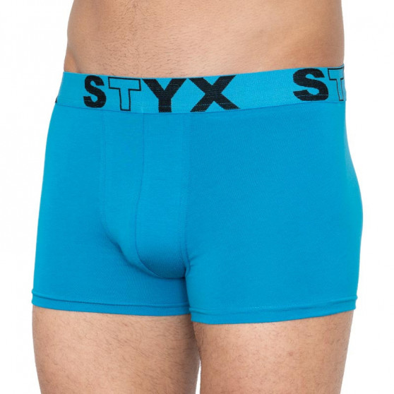 Boxers para homem Styx desporto elástico superdimensionado azul claro (R969)