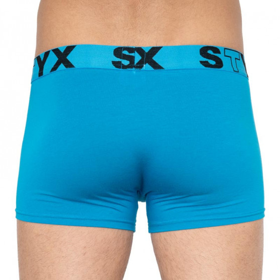 Boxers para homem Styx desporto elástico superdimensionado azul claro (R969)