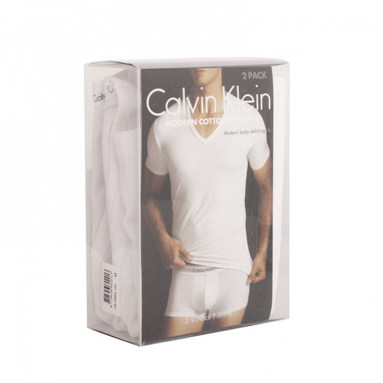 2PACK T-shirt para homem Calvin Klein branco (NB1089A-100)