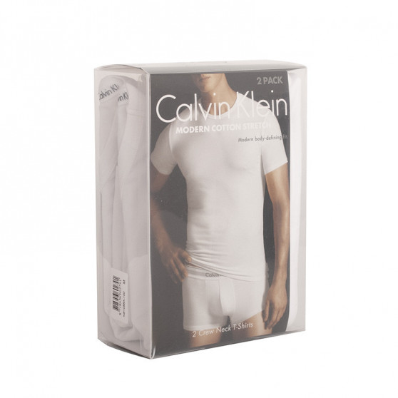 2PACK T-shirt para homem Calvin Klein branco (NB1088A-100)