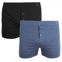 2PACK Boxers para homem Molvy multicolorido (KP-027-BEUb)