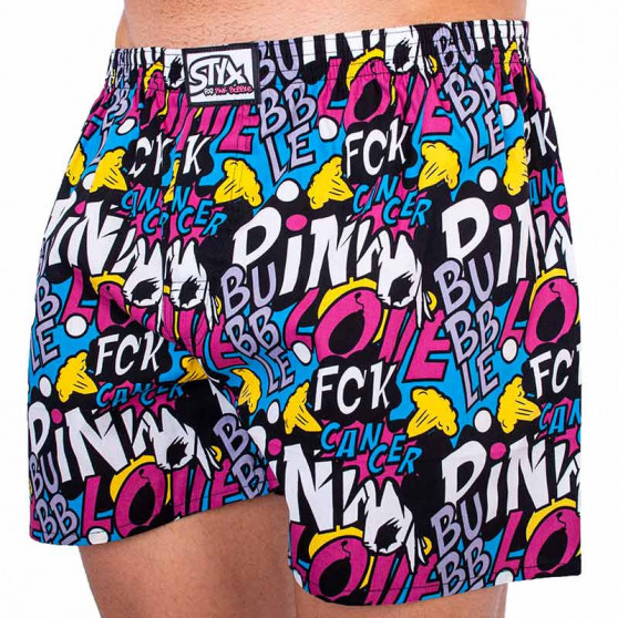 Boxers para homem Styx arte clássica borracha Pink Bubble (A1058)