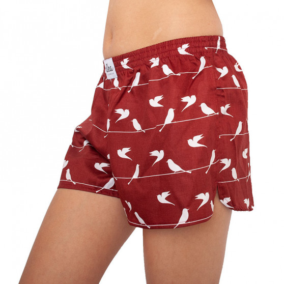 Boxers para senhora ELKA pombinhos cor de vinho (W00118)