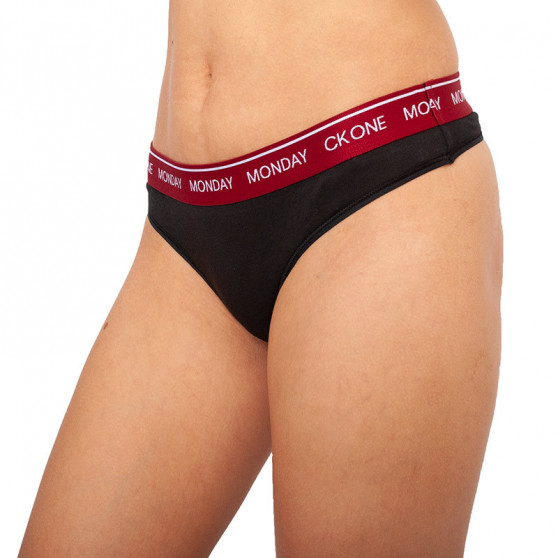 7PACK tanga para mulher Calvin Klein preto (QF5937E-9A2)