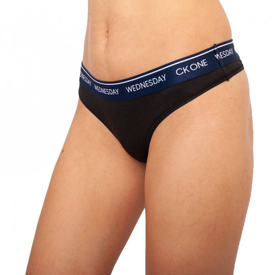 7PACK tanga para mulher Calvin Klein preto (QF5937E-9A2)