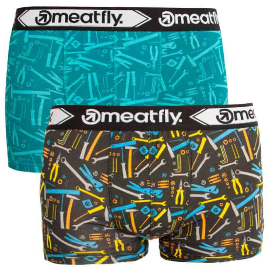 2PACK Boxers para homem Meatfly multicolorido (Balboa 2 - D)