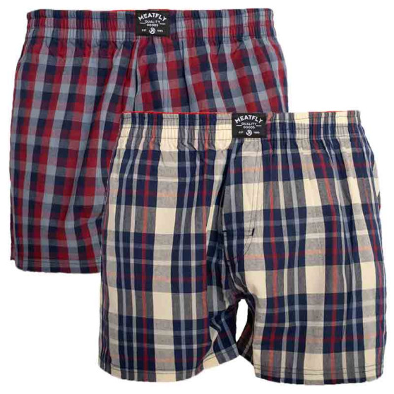 2PACK Boxers para homem Meatfly multicolorido (Jukebox 20 - A)