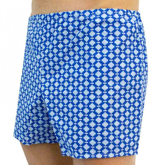 Boxers clássicos para homem Foltýn padrão azul sobredimensionado