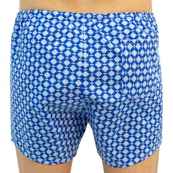 Boxers clássicos para homem Foltýn padrão azul sobredimensionado