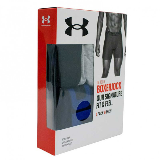 2PACK Boxers para homem Under Armour preto (1363619 001)