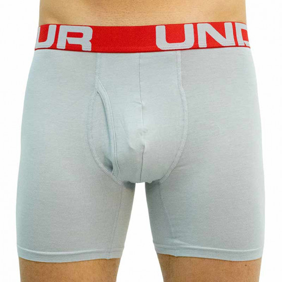 3PACK Boxers para homem Under Armour cinzento (1363617 011)