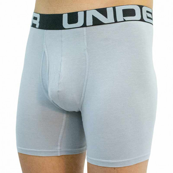 3PACK Boxers para homem Under Armour cinzento (1363617 011)