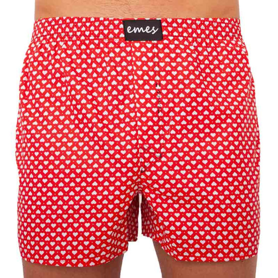 Boxers para homem Emes vermelho com corações (027)