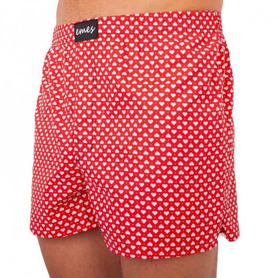 Boxers para homem Emes vermelho com corações (027)