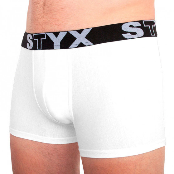 Boxers para homem Styx desporto elástico superdimensionado branco (R1061)