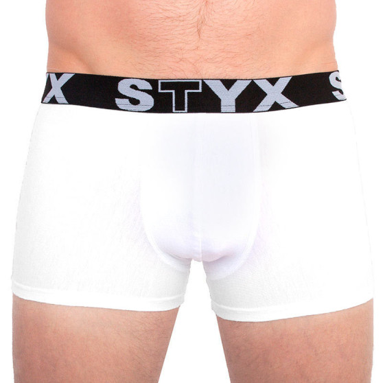 Boxers para homem Styx desporto elástico superdimensionado branco (R1061)