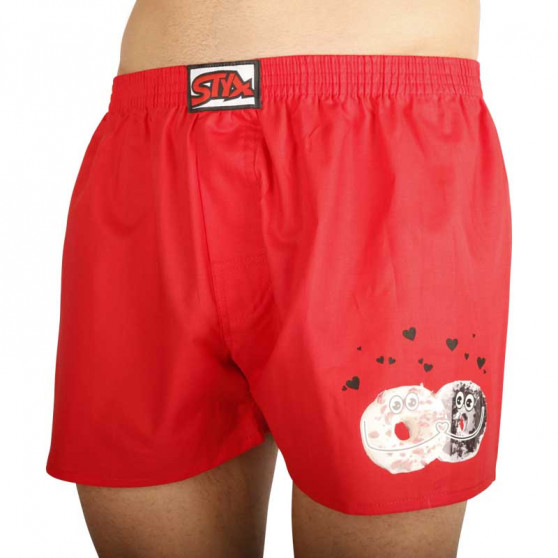 Boxers para homem Styx arte clássica borracha donuts vermelho