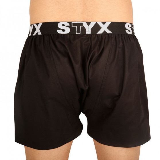 Boxers para homem Styx desporto elástico preto (B960)