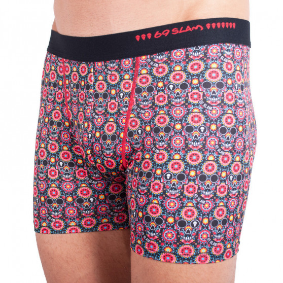 Sem embalagem - Boxers para homem 69SLAM fit flower skull