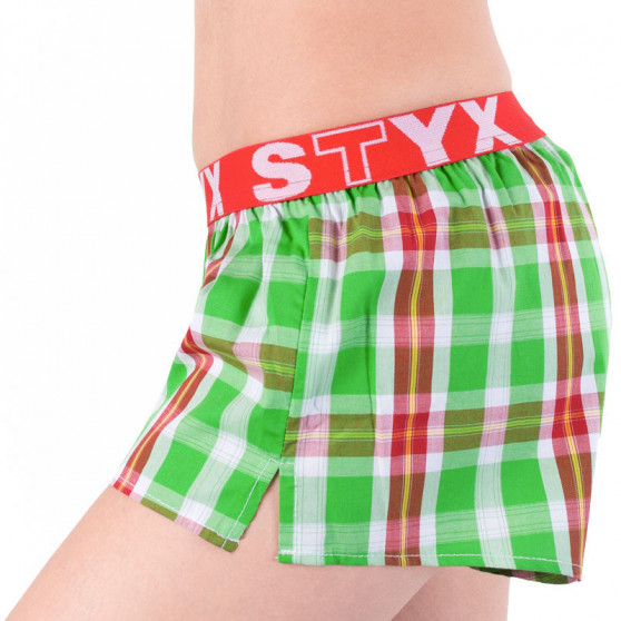 3PACK Boxers para mulher Styx desporto elástico multi-colorido (T6212233)