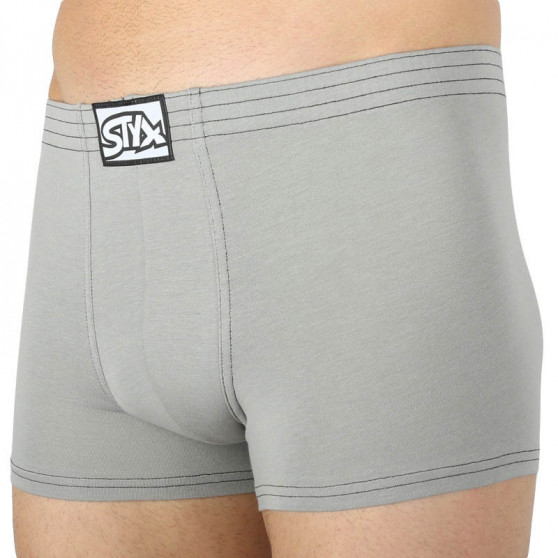 Boxers para homem Styx borracha clássica light grey (Q1062)