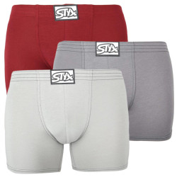 3PACK Boxers para homem Styx elástico clássico comprido (F10606263)