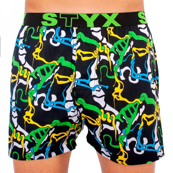 3PACK Boxers para homem Styx desporto elástico multicolorido (B9565758)