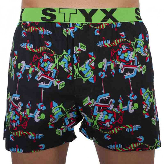 3PACK Boxers para homem Styx desporto elástico multicolorido (B9565758)