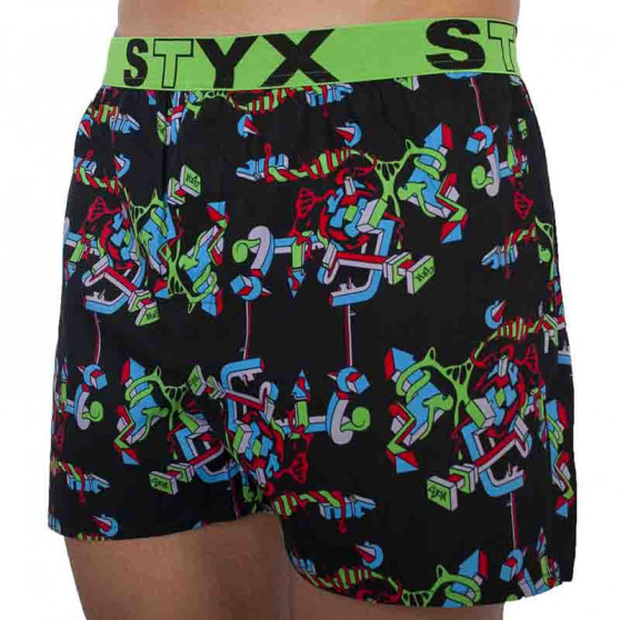 3PACK Boxers para homem Styx desporto elástico multicolorido (B9565758)