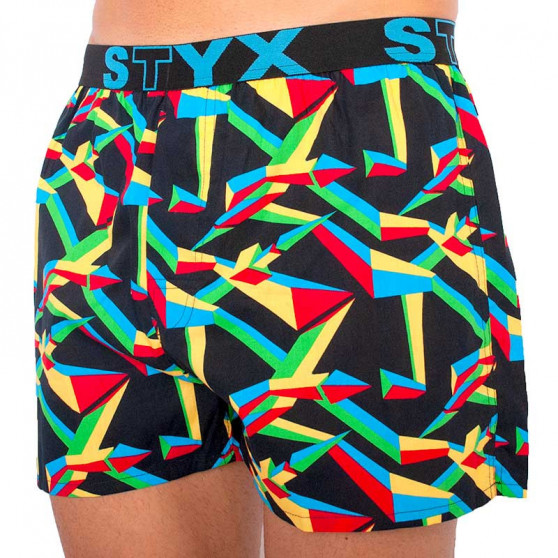 3PACK Boxers para homem Styx desporto elástico multicolorido (B9565758)