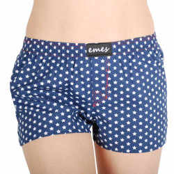 Boxers para mulher Emes azul escuro com estrelas (005)