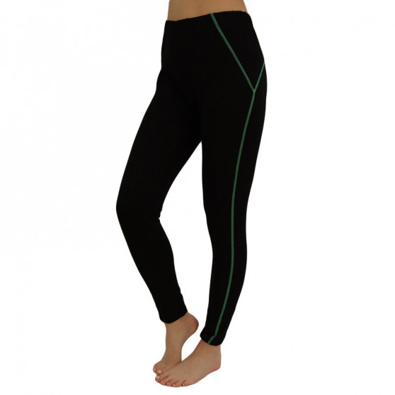 Leggings para mulher VoXX preto com risca verde (1149--)