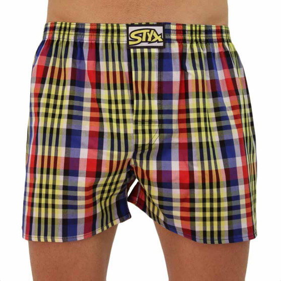 Boxers para homem Styx clássico elástico multi-colorido (A833)