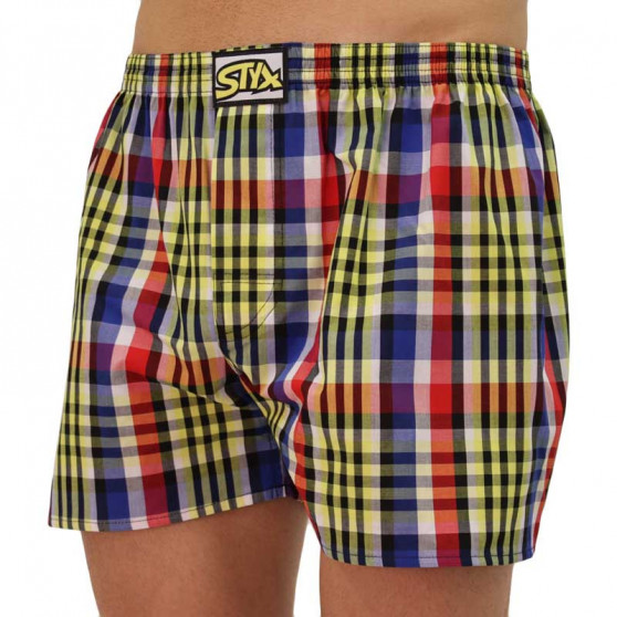 Boxers para homem Styx clássico elástico multi-colorido (A833)