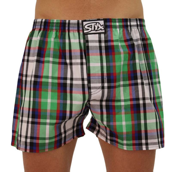 Boxers para homem Styx clássico elástico multi-colorido (A838)