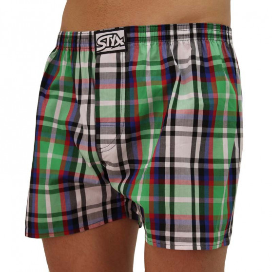 Boxers para homem Styx clássico elástico multi-colorido (A838)