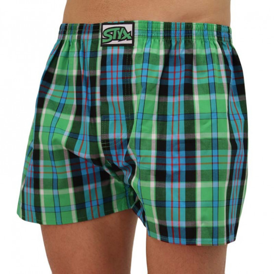 Boxers para homem Styx clássico elástico multi-colorido (A839)