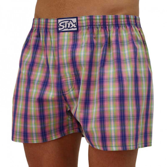 Boxers para homem Styx clássico elástico multi-colorido (A108)