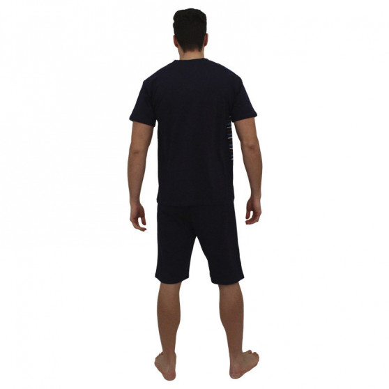 Pijama para homem Foltýn superdimensionado azul escuro (FPKN9)