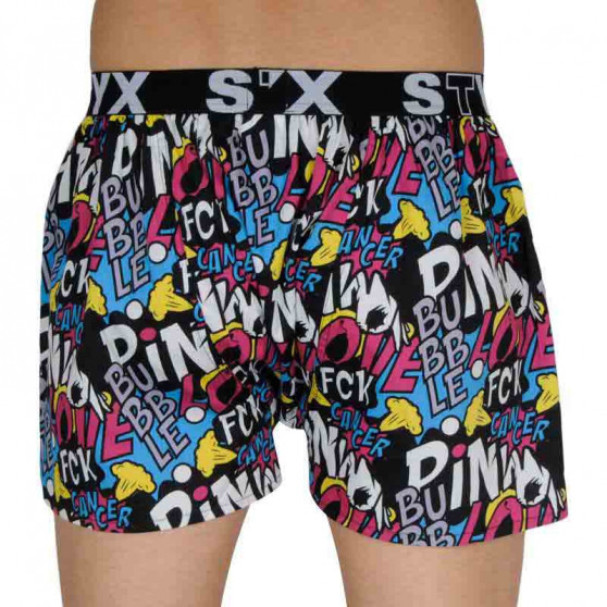 Boxers para homem Styx arte esportes borracha Pink Bubble (B1058)