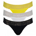 3PACK Tanga para mulher Tommy Hilfiger multicolorido (UW0UW02036 0TK)