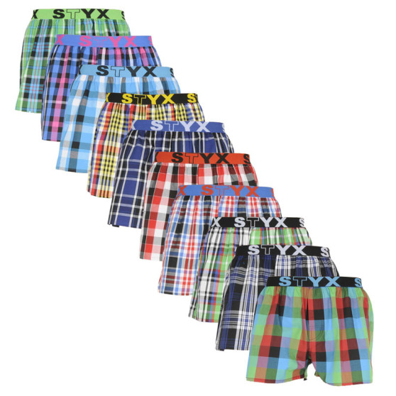 10PACK Boxers para homem Styx desporto elástico multicolorido (B8313234567890)