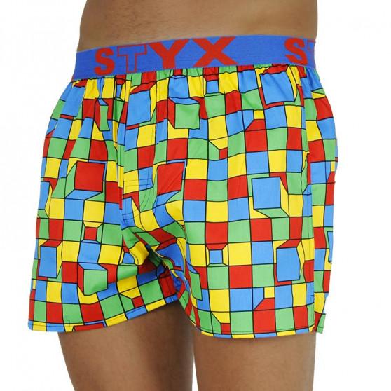 Boxers para homem Styx arte desportiva cubos de borracha (B959)