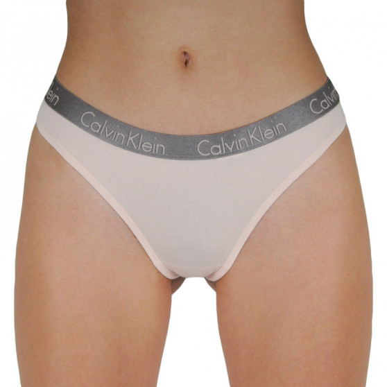 3PACK Tanga para mulher Calvin Klein multicolorido (QD3560E-T7W)