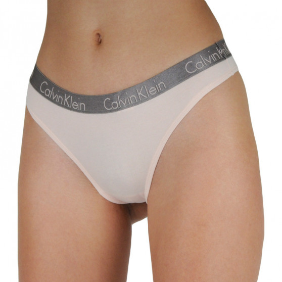 3PACK Tanga para mulher Calvin Klein multicolorido (QD3560E-T7W)